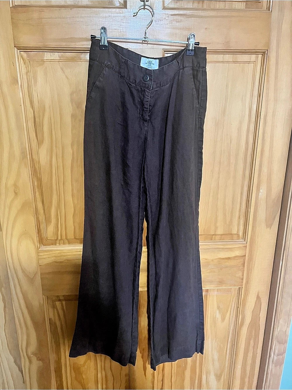 L.O.G.G. Wide Leg Linen Pants Brown Size 4